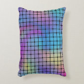 エレガントカラフルモダン正方形タイルのパターン | アクセントクッション (正面(垂直))