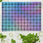 エレガントカラフルモダン正方形タイルのパターン | キッチンタオル (折り畳み)