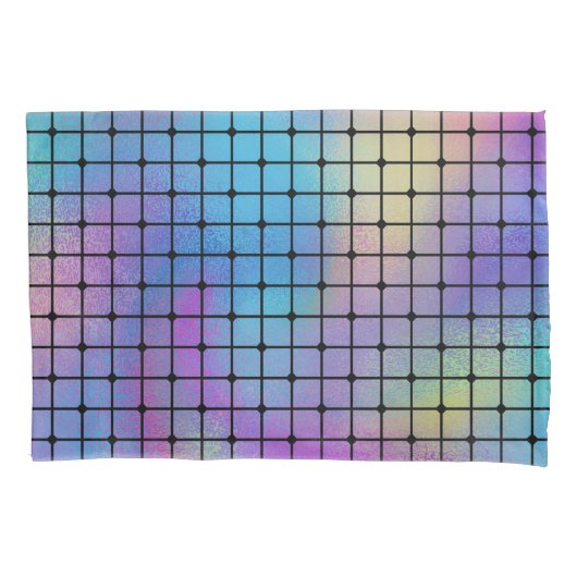 エレガントカラフルモダン正方形タイルのパターン | 枕カバー (正面左)