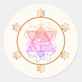 エレガントカラフルユダヤ結婚人 ラウンドシール