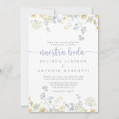 エレガントカラフルワイルドフラワーヌエストラ結婚ボダ 招待状 (正面)