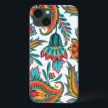 エレガントカラフルヴィンテージフローラペイズリーパターン iPhone 13ケース<br><div class="desc">エレガントカラフルトレンディー水の色の民族フローラペイズリー。シームレスなパターンで、プリントは大きくまたは小さくできる。はっきりしたカッコいいガーリーデザイン白カスタム背景</div>