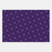 エレガントカラフル十字長方形パターン ラッピングペーパーシート (正面2)