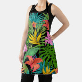 エレガントカラフル夏の熱帯フローラ葉 | エプロン (インサイチュ)