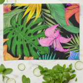 エレガントカラフル夏の熱帯フローラ葉 | キッチンタオル (折り畳み)