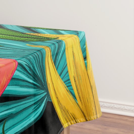 エレガントカラフル夏の熱帯フローラ葉 | テーブルクロス (インサイチュ)