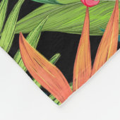 エレガントカラフル夏の熱帯フローラ葉 | フリースブランケット (角)