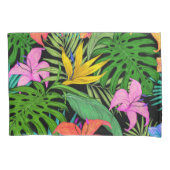 エレガントカラフル夏の熱帯フローラ葉 | 枕カバー (正面左)