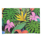 エレガントカラフル夏の熱帯フローラ葉 | 枕カバー (正面右)
