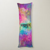 エレガントカラフル大理石アートモノグラム ボディピロー (裏面 (縦))