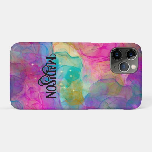 エレガントカラフル大理石アートモノグラム Case-Mate iPhoneケース (裏面(横))