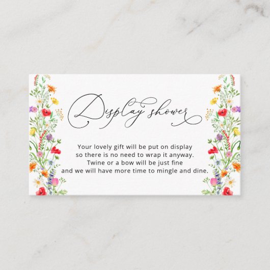 エレガントカラフル山花表示シャワー エンクロージャーカード (正面)