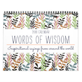 エレガントカラフル感動的引用文フローラ2022 カレンダー