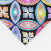 エレガントカラフル抽象芸術ステンドグラス模様 フリースブランケット (角)