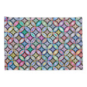 エレガントカラフル抽象芸術ステンドグラス模様 枕カバー (裏面-右)