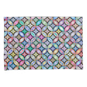 エレガントカラフル抽象芸術ステンドグラス模様 枕カバー (正面右)