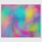エレガントカラフル抽象芸術レインボーグリッターアートワーク ラッピングペーパー (フラット)