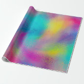 エレガントカラフル抽象芸術レインボーグリッターアートワーク ラッピングペーパー (アンロールド)