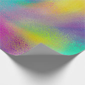 エレガントカラフル抽象芸術レインボーグリッターアートワーク ラッピングペーパー (角)