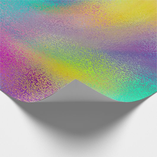 エレガントカラフル抽象芸術レインボーグリッターアートワーク ラッピングペーパー (角)