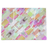 エレガントカラフル抽象芸術幾何学的すべて大事な行事 ラージペーパーバッグ (正面)