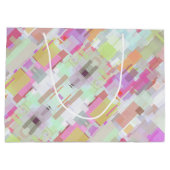 エレガントカラフル抽象芸術幾何学的すべて大事な行事 ラージペーパーバッグ (裏面)