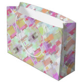 エレガントカラフル抽象芸術幾何学的すべて大事な行事 ラージペーパーバッグ (裏面アングル)