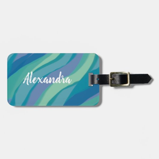 エレガントカラフル抽象芸術 ラゲッジタグ (正面横)