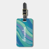 エレガントカラフル抽象芸術 ラゲッジタグ (正面縦)