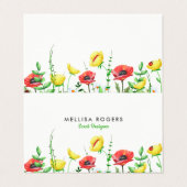 エレガントカラフル春の花縁ど 名刺 (外部フラット)