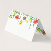 エレガントカラフル春の花縁ど 名刺 (裏面)