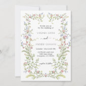 エレガントカラフル春結婚の 招待状 (正面)