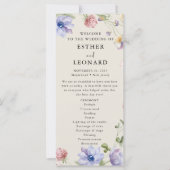 エレガントカラフル春結婚式 プログラム (正面)