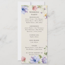 エレガントカラフル春結婚式 プログラム