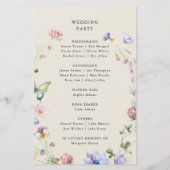 エレガントカラフル春結婚式 プログラム (裏面)