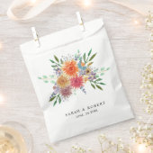 エレガントカラフル水の色のフローラ素朴結婚の フェイバーバッグ (クリップ留めされた状態)