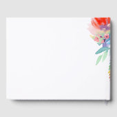 エレガントカラフル水カラーフローラLGBTQ結婚s ゲストブック (裏面)