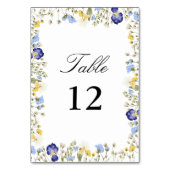 エレガントカラフル秋のフローラ水結婚色 テーブルナンバー (正面)