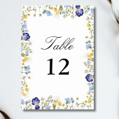 エレガントカラフル秋のフローラ水結婚色 テーブルナンバー