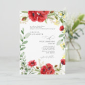 エレガントカラフル紅葉の結婚ケシ 招待状 (スタンド正面)