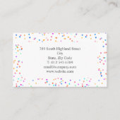 エレガントカラフル紙吹雪 名刺 (裏面)