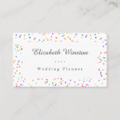 エレガントカラフル紙吹雪 名刺 (正面)