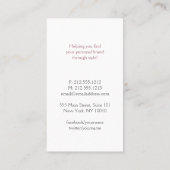 エレガントカラフル紙吹雪 名刺 (裏面)