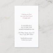 エレガントカラフル紙吹雪 名刺 (裏面)