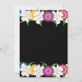 エレガントカラフル素朴バラブラックフローラ結婚ズ 招待状 (裏面)