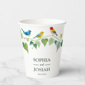 エレガントカラフル結婚フローラ 紙コップ (正面)