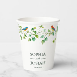 エレガントカラフル結婚フローラ 紙コップ