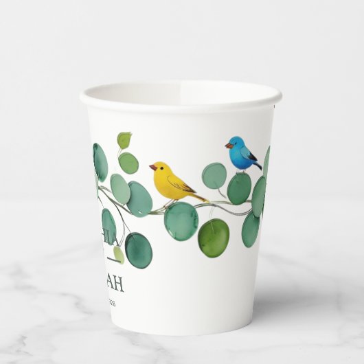 エレガントカラフル結婚フローラ 紙コップ (左)