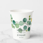 エレガントカラフル結婚フローラ 紙コップ (正面)