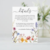 エレガントカラフル結婚野花 エンクロージャーカード (スタンド正面)